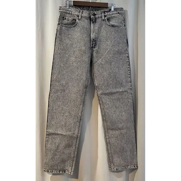Rare Vintage 80s Levi's 505 Black Acid Wash Made In USA 36x32 NWT Blizzard Wash